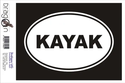 Produktbild von Aufkleber / Autoaufkleber - JDM / Die cut / Auto / OEM - Kayak 180x120mm weiß - Heckscheibe / Heckscheibenaufkleber