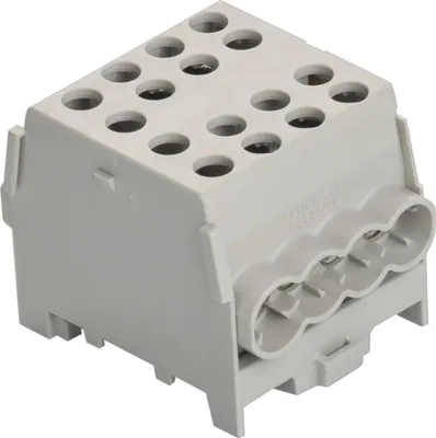 Immagine prodotto di Morsetto di derivazione per linea principale Pollmann, 1 polo, 1 ingresso 2x35 mm², 1 uscita 6x25 mm², 1 pz.