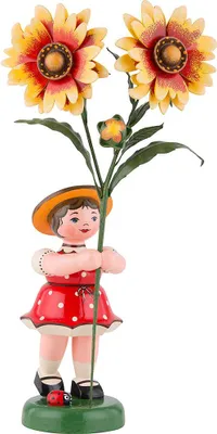 Immagine prodotto di Hubrig arte popolare 'Bambini in fiore - ragazza - KOKARDE - 24 cm'