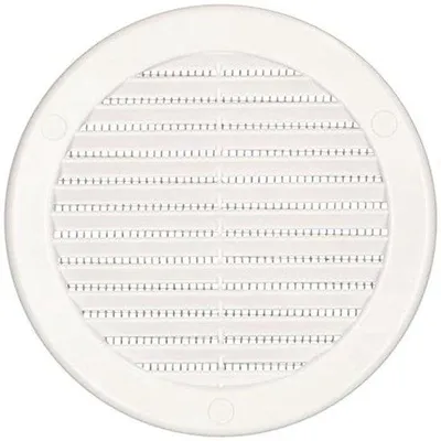 Produktbild von Famanu Ventilatierooster Ø 125 mm - Weiß mit Insektenschutz