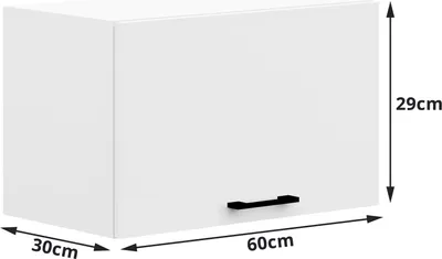 Image de Armoire de cuisine suspendue 60 cm Blanche OLIWIA W60OK Moderne Rangement et Fonctionnalité