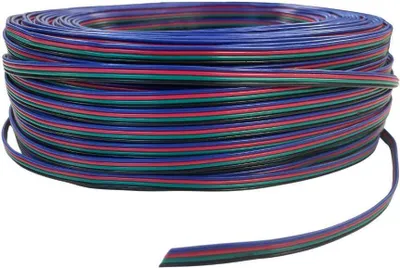 Produktbild von 1m LED RGB Kabel 4-adrig Verlängerungskabel Anschlusskabel Flachkabel für LED Streifen