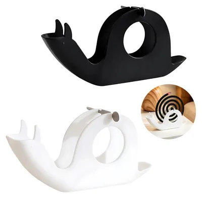 Mückenspiralhalter Schneckenform 2er-Set PVC 16,5×2,2×7,3 cm