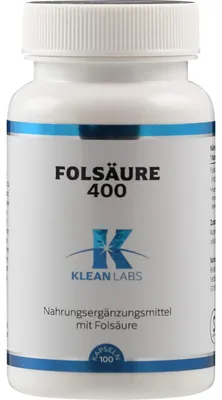 Produktbild von Folsäure 400 mcg KLEAN LABS, 100 St KAP
