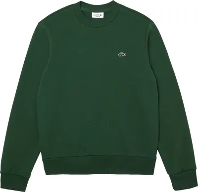 Zdjęcie produktu dla Lacoste Men's Sport Organic Bawełna Fleece Crew Pullover - SH9608, Kolor:Ciemnozielony, Materiał:XXL