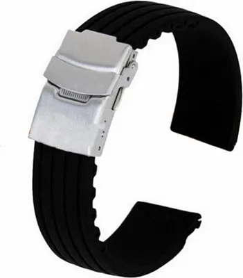 Produktbild von 18/20/22/24 mm Herren Damen Ersatzarmband aus Silikon für Armbanduhren-22mm
