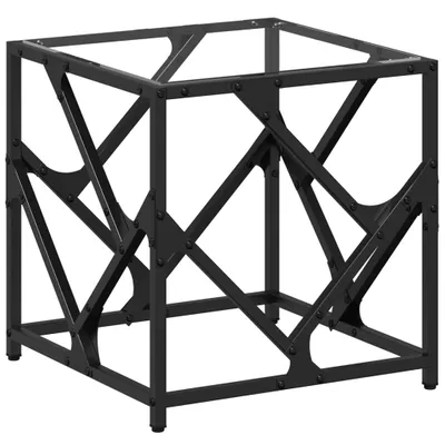 Obrázok produktu pre Konferenčný stolík priehľadná sklenená doska 40x40x41 cm oceľ