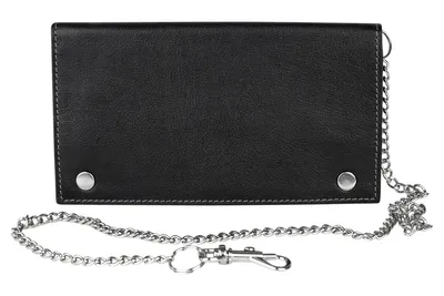 Produktbild von LEAS Biker LEAS Dreherbeutel Drehertasche mit Chrom-Kette echt Leder, schwarz Special Edition