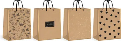Immagine prodotto di Interdruk Kraft Oro sacchetto regalo decorativo marrone 33x10x46 cm