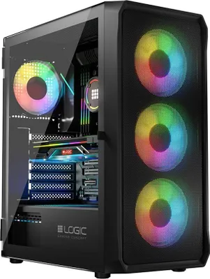 Image de Boîtier noir Logic PORTOS ARGB MINIDI USB 3.0