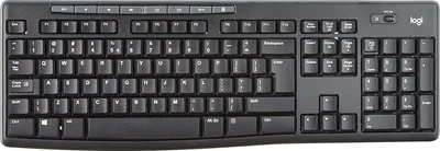 Produktbild von Logitech MK270, Volle Größe (100%), Kabellos, RF Wireless, QWERTY, Schwarz, Maus enthalten