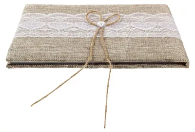 Produktbild von Gästebuch zur Hochzeit mit Leinenbezug, Anwesenheitsliste und Signaturbuch für Feierlichkeiten