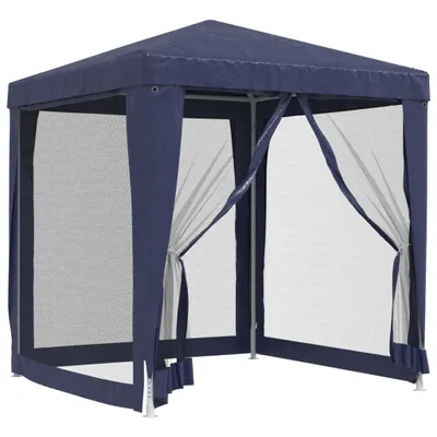Immagine prodotto di Tenda per Feste con 4 Pareti Laterali in Rete Blu 2x2 m HDPE