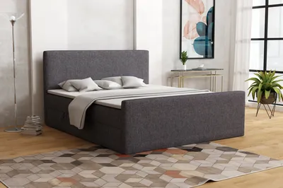 Produktbild von FEDVE Boxspringbett Schlafzimmerbett TAUROS mit 2 Bettkästen, Doppelbett mit Bonell-Matratze und Topper 180x200