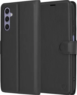 Obrázok produktu pre Techsuit Leather Folio – puzdro na Samsung Galaxy S24 – čierny