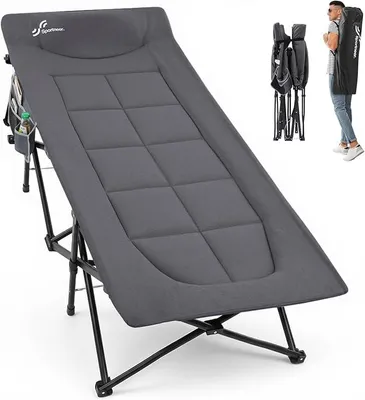 Imagen del producto de Cama plegable de 200x79 cm, ideal como cama de invitados, con capacidad de hasta 204 kg. Incluye bolsa de transporte
