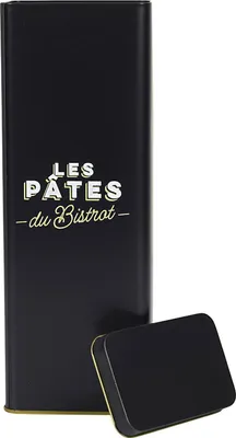 Image de HowHomely | Boîte à pâtes - Boîte à pâtes - 7 x 7 x 26 cm - Noir - Boîte à pâtes - Métal