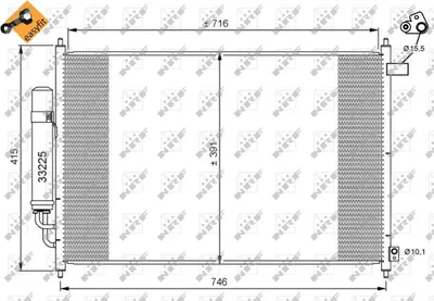 Produktbild von Kondensator, Klimaanlage NRF 35866