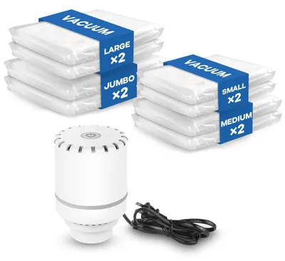 Vakuumbeutel 8er-Set mit elektrischer Pumpe, 4 Größen