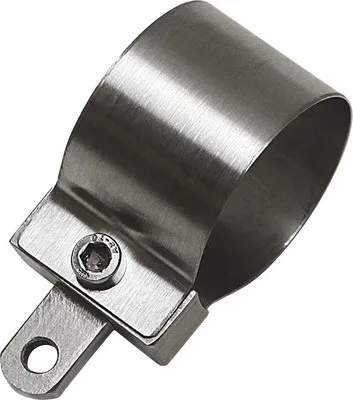 Produktbild von Handlaufschelle für Geländerstütze mit flacher Aufnahme V2A (36)