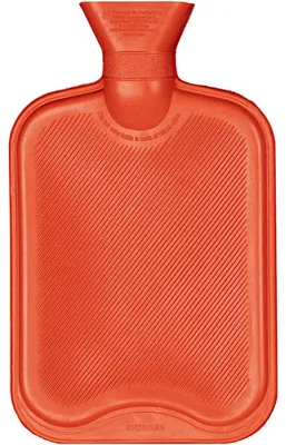 Produktbild von Wärmflasche Naturkautschuk 2,0 Liter - Ideal für Bett, Couch & Entspannung - Lindert Schmerzen, kühlt im Sommer - Rot, 19,5x32cm, BS 1970:2006 Standar