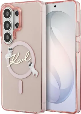 Obrázok produktu pre KARL LAGERFELD puzdro vhodné pre SAMSUNG S26 Ultra KLHMS26L5HKSCAP (Magnetic IML KC Script) ružové