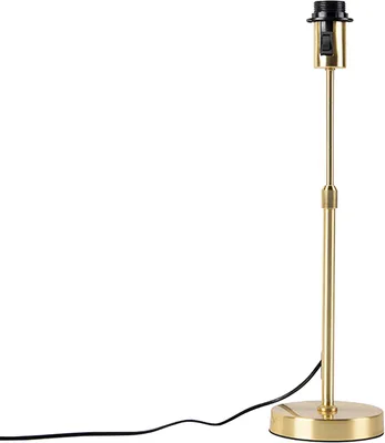 Produktbild von QAZQA - Modern Design Tischleuchte I Tischlampe I Lampe I Leuchte Gold I Messing Verstellbar - Parte I Wohnzimmer I Schlafzimmer I Nachttischleuchte - Stahl Länglich - LED geeignet E27