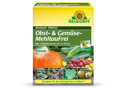 Produktbild von Armisan PilzFrei Obst- & GemüseMehltauFrei 50g gegen Mehltau Befall an Zucchini, Gurke oder Kürbis reicht für ca. 10L