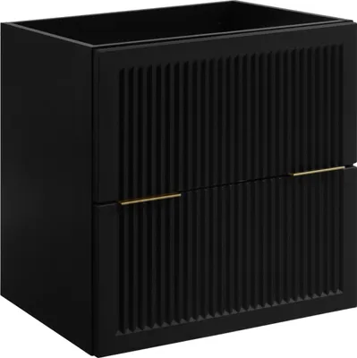 Immagine prodotto di Rodan | Mobile sottolavabo Nero 60 cm - MDF - 2 cassetti Soft-Close - Senza piano top