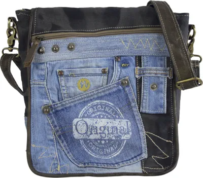 Produktbild von Sunsa Messengertasche Umhängetasche Damen Handtasche Canvas Bag mit Jeans klein Teenager Taschen Bags for Women