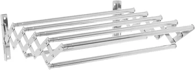 Produktbild von Ausziehbarer Wandwäschetrockner mit 7 Stangen, 40kg, für Bad und Balkon, Silber