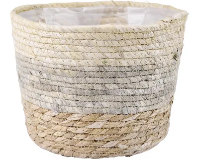 Obrázek produktu pro Obal na květináč Ø 23 x 17 cm přírodní, šedý
