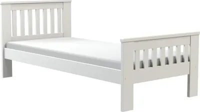 Produktbild von Einzelbett aus Holz, 90x200 MEBANE - Weißkiefer