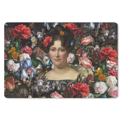 Produktbild von MuchoWow® Mauspad Mousepad Johanna Henriette Engelen - Dubois Drahonet - Blumen 27x18 cm - Mousepads - Maus Mat - Pad - Mausunterlage - Büroartikel - Desk Matten