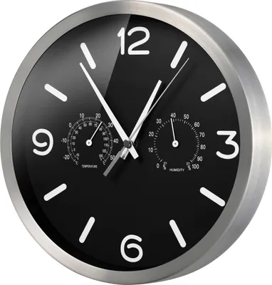 Zdjęcie produktu dla Bresser Optics MyTime, Kwarcowy budzik, Czarny, Stal nierdzewna, Mignon, 1,5 V, 250 mm, 250 mm