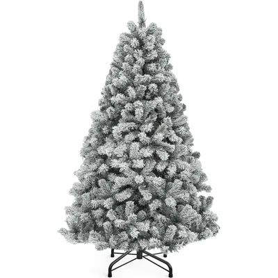 Produktbild von 182cm Weihnachtsbaum schneebedeckt, mit 1170 Spitzen, Tannenbaum Dekobaum mit Metallständer, Schnellaufbau, Φ100cm, KI-generiertes Bild