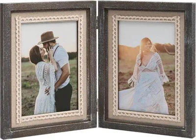 Produktbild von Holz-Fotoframen-Set 13 x 18 cm - rustikal - 2er-Pack