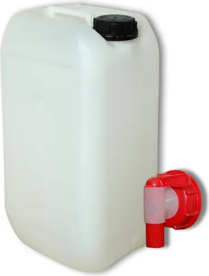 Produktbild von 15 Liter Kanister Neu mit Sicherheitsverschluss + 1 AFT Hahn (DIN 61) | Lebensmittelecht | Tragbar Stapelbar und Stabil | Extrem Robust und Langlebig | Indoor und Outdoor | BPA Frei |  DE