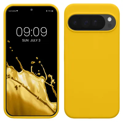 Produktbild von kwmobile Handyhülle für Google Pixel 10 Pro XL Hülle - Case Silikon - Kabelloses Laden - Schutzhülle Cover in Strahlend Gelb