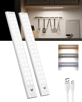 Unterbauleuchten 30 cm, 2 Stück, 1800 mAh, magnetisch, kabellos