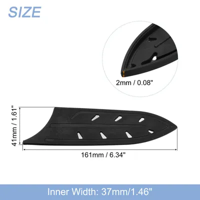Produktbild von 2Stk Messer Schutzhš¹llen Schneidenschutz fš¹r Messer fš¹r 6" Keramik Messer Schneide Klingenschutz Universal Messerscheide fš¹r Kš¹che Schwarz
