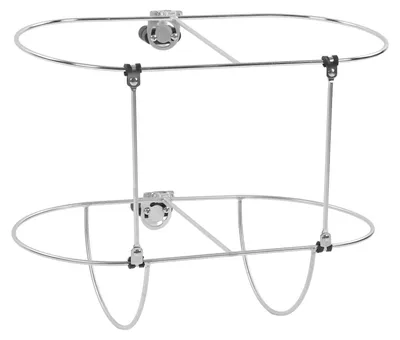 Productafbeelding van Dubbele spatbordbeugel RVS 304 - Organizer voor 9 inch bootspatborden