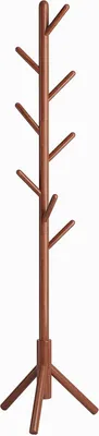 Produktbild von Garderobenständer Holz, 8 Haken, braun, freistehend, für Flur