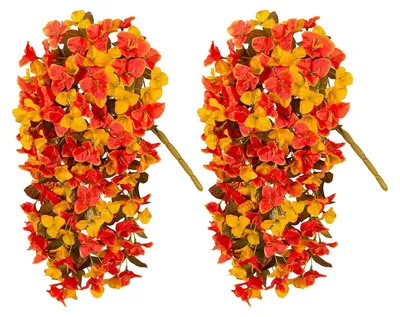 Produktbild von Künstliche Bougainvillea-Blume, künstliche Hängeblume für den Außenbereich, lange Ranken, Kunstblume für Haustür, Veranda, Pflanzkübel, Urne, Terrasse, Balkon