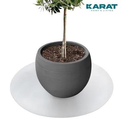 Produktbild von Untersetzer für Blumentöpfe mit abgeschrägter Kante Majesty Hellgrau Rund 60 cm Durchmesser