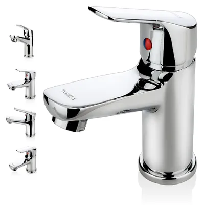 Produktbild von Badarmatur Waschbecken Wasserhahn Einhebelmischer mit Keramikkartusche und Wassersparsystem
