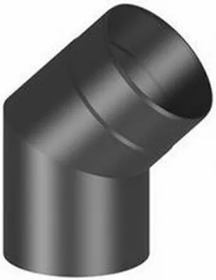Produktbild von Bogen 45° Rauchrohr für Kaminöfen & Herde Ø 120 mm gussgrau