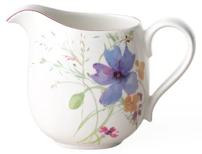 Imagen del producto de Mariefleur, jarra básica para leche, 6 personas. Dimensiones: 138 x 72 x 101 mm. Capacidad: 270 ml. Marca: Villeroy & Boch. Número de artículo: 1041000780. EAN: 4003686179769. Venta limitada al stock disponible