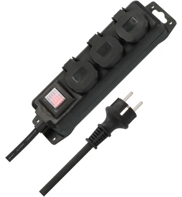 Produktbild von brennenstuhl Outdoor-Steckdosenleiste 3-fach IP44 schwarz