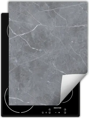 Produktbild von DarHaus Herdabdeckplatte Einteilig Küche Abdeckplatte für Glaskeramikkochfeld Abdeckung Induktionskochfeld Aufrollbare Matte 40x52 cm, grau - Marmor